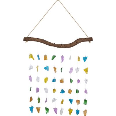 Multicolor Sea Glass Wall Hanger 18x18"