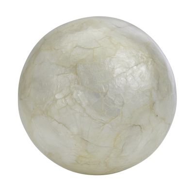 Capiz Layered Shell Orb 6" Ivory 